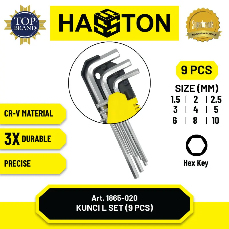 Hasston Kunci L Segi Enam (9Pcs) 2.webp