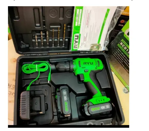 RYU Mesin Bor Baterai 12V Cordless Drill RCD12V 4.webp