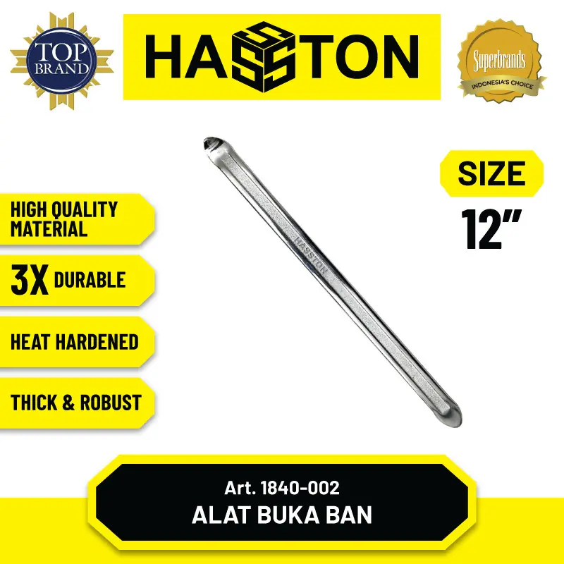 Hasston Congkelan Ban / Stang Kunci Buka Ban 12" x 1" / Sendok Buka Ban (1840-002)