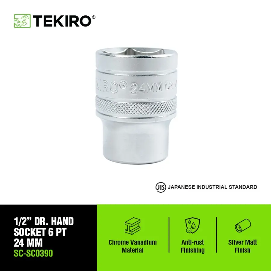 TEKIRO 1/2 INCH KUNCI SOCK 6 PT 24 MM