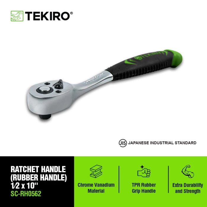 TEKIRO 1/2 INCH RATCHET HANDLE 10 INCH GAGANG KARET