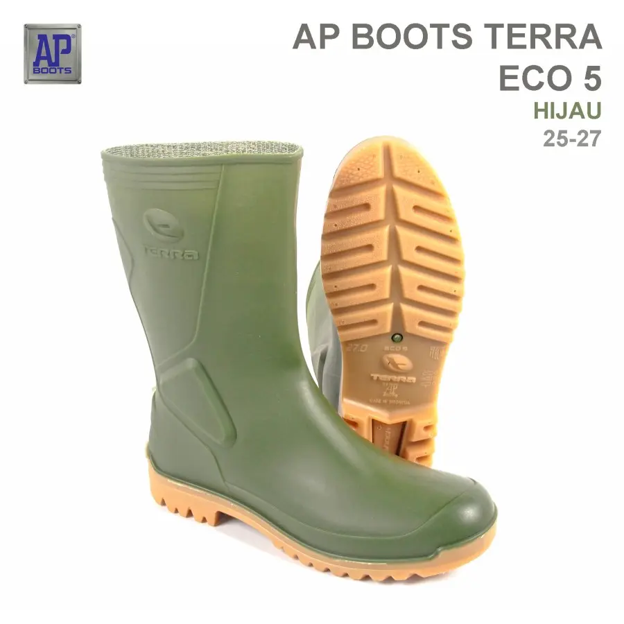 AP Boots TERRA ECO 5 - Sepatu Boot PVC Hijau Pendek- 26