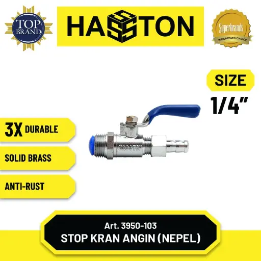 [ALBL-0008] Hasston Stop Kran Angin 1/4'' / Stop Kran Kompresor (3950-103) - Art 3950-103