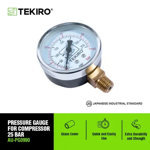 [ALBL-0055] TEKIRO PREASSURE GAUGE 25 BAR