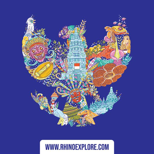 Sablon Kaos Desain Garuda Batik 1