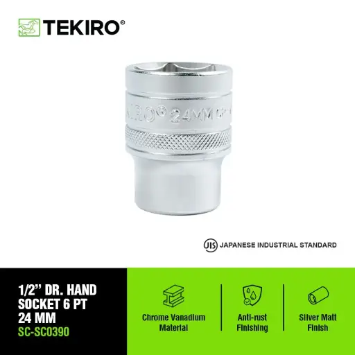 [KNC-0215] TEKIRO 1/2 INCH KUNCI SOCK 6 PT 24 MM