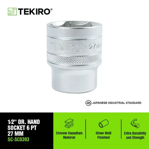 [KNC-0217] TEKIRO 1/2 INCH KUNCI SOCK 6 PT 27 MM