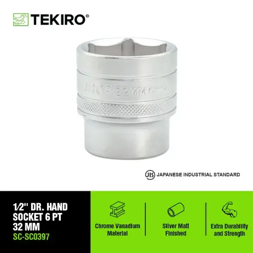 [KNC-0221] TEKIRO 1/2 INCH KUNCI SOCK 6 PT 32 MM