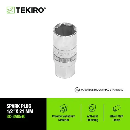 [KNC-0237] TEKIRO 1/2 INCH KUNCI BUSI 21 MM (SM)