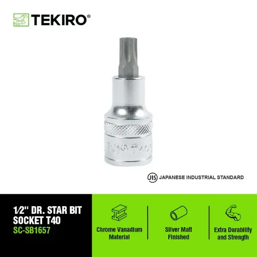 [KNC-0238] TEKIRO 1/2 INCH STAR BIT SOCKET T 40