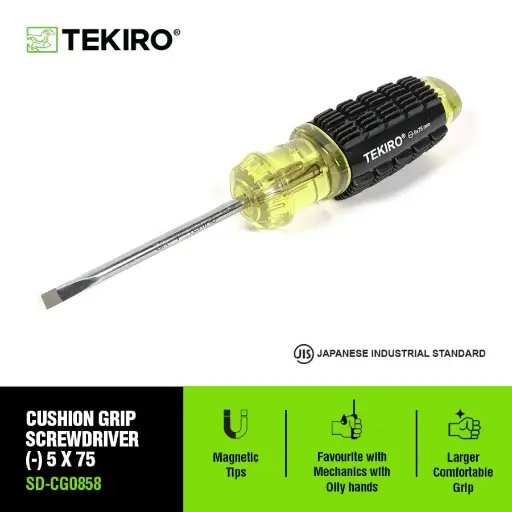 [KNC-0269] TEKIRO OBENG GAGANG KARET KUNING (-) 5 X 75