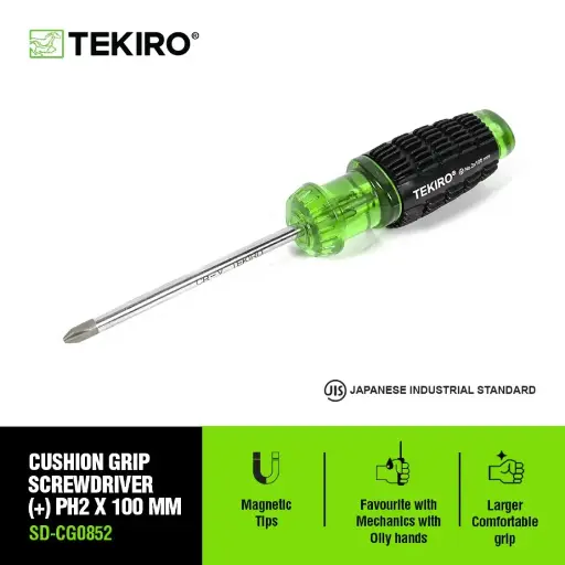 [KNC-0270] TEKIRO OBENG GAGANG KARET HIJAU (+) 2 X 100