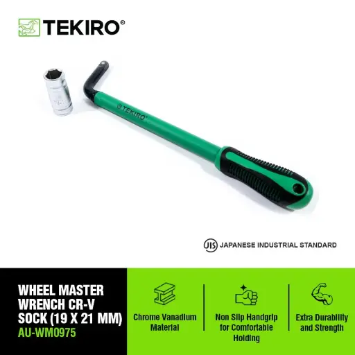 [KNC-0286] TEKIRO WHEEL MASTER WRENCH CR-V SOCK 19 X 21 MM / KUNCI RODA TARIK