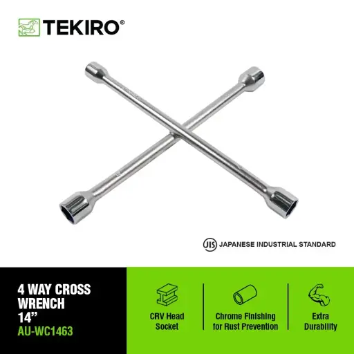 [KNC-0287] TEKIRO 4 WAYS CROSS WRENCH 14 INCH / KUNCI PALANG