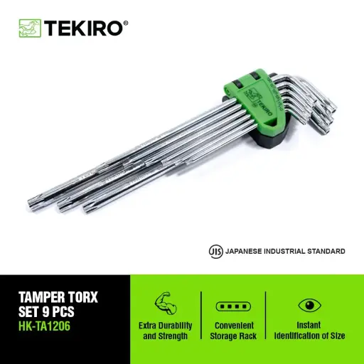 [KNC-0300] TEKIRO SET KUNCI L TORX DENGAN LUBANG 9 PCS