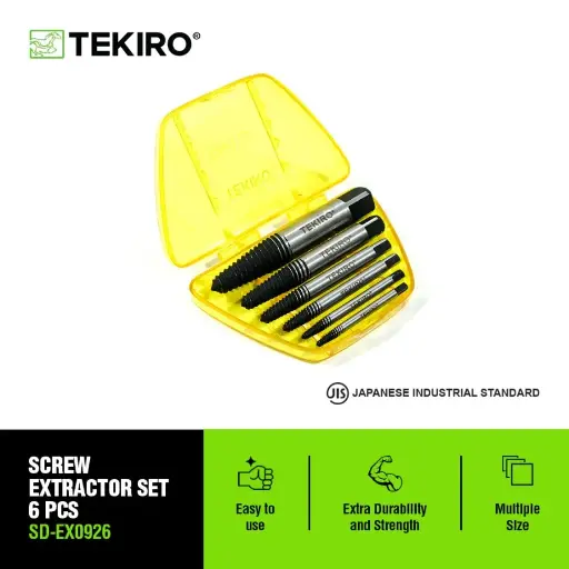 [KNC-0302] TEKIRO SCREW EXTRACTOR SET 6 PCS 