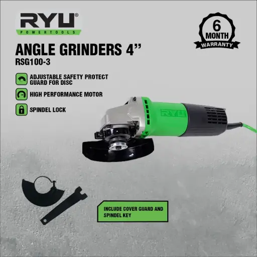 [SPML-0135] RYU Mesin Gerinda Tangan 4" Angle Grinder RSG100-3