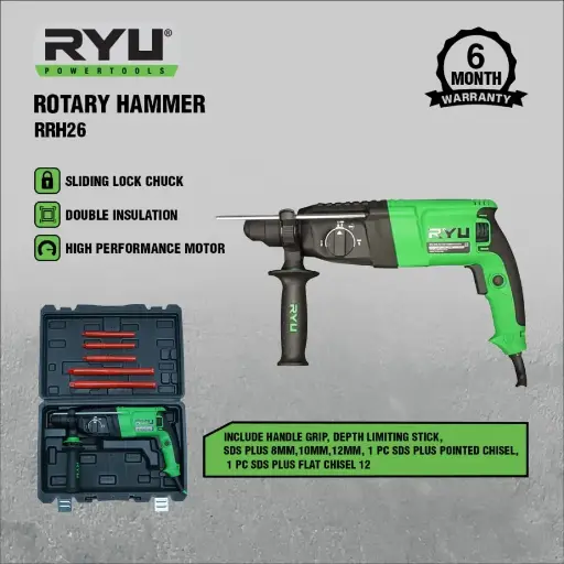 [SPML-0141] RYU Mesin Bor Bobok Beton Rotary Hammer RRH26