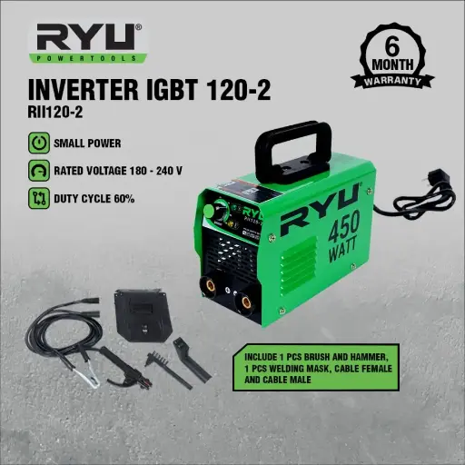 [SPML-0140] RYU Inverter 450 Watt Mesin Lass Listrik RII-120-2