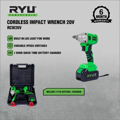 [SPML-0146] RYU CORDLESS IMPACT WRENCH 20V RCW20V