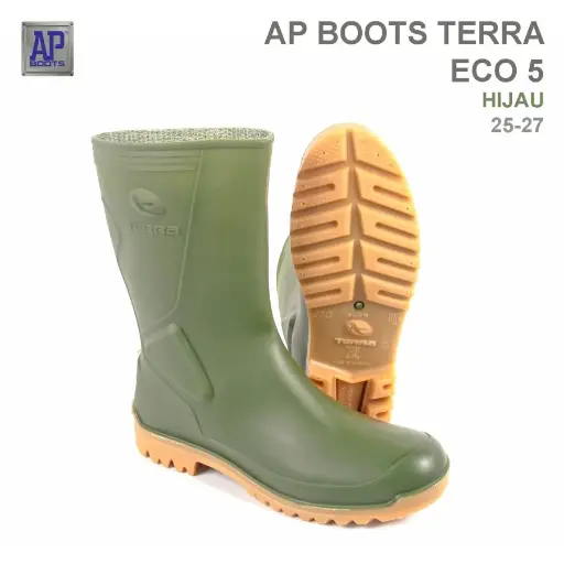 [SPT-0003] AP Boots TERRA ECO 5 - Sepatu Boot PVC Hijau Pendek- 27