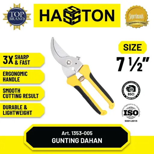 [ALB-0037] Hasston Gunting Bunga Stainless Steel 8 Inc Gunting Tanaman (1353-005)