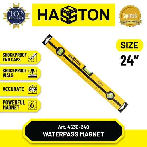 [ALB-0205] Hasston Waterpass Magnit Aluminium / Adjustable Level (4630-240) - 24 inch