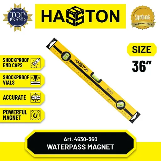 [ALB-0206] Hasston Waterpass Magnit Aluminium / Adjustable Level (4630-360) - 36 inch