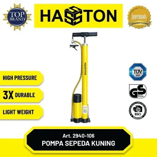 [ALB-0229] Hasston Pompa Sepeda Tabung With Meter (2940-106)