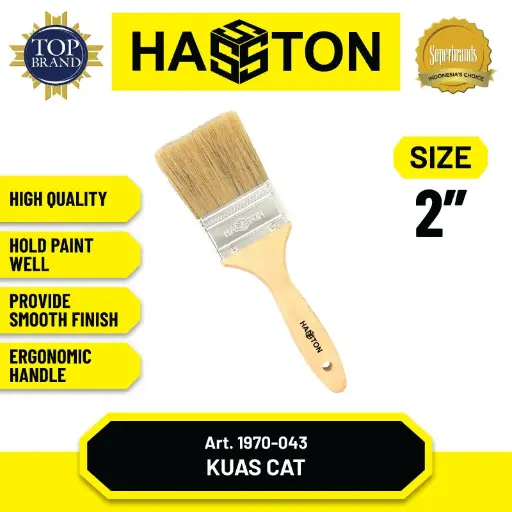 [ALB-0239] Hasston Kuas Cat Gagang Kayu / Brush Paint / Kuas Cat Tembok (1970-43) - 2 INCH